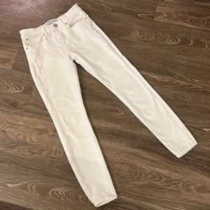 Express skinny white jeans